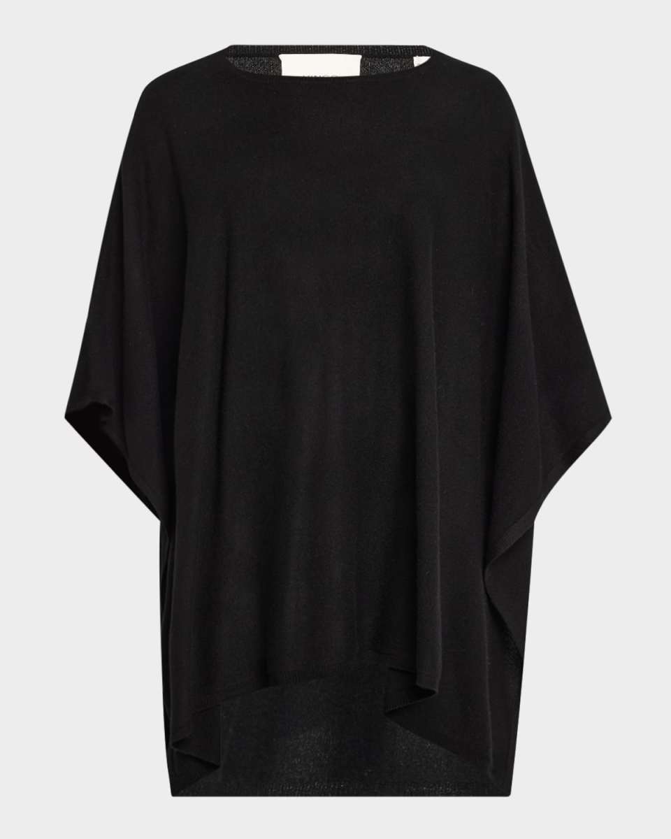 Reverse Jersey Cashmere Poncho